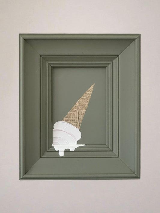 Something Sweet 101 - Melted Ice Cream Cone Original Painting